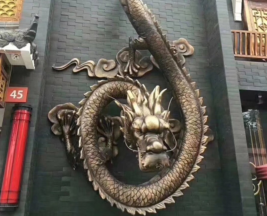 鑄銅龍雕塑